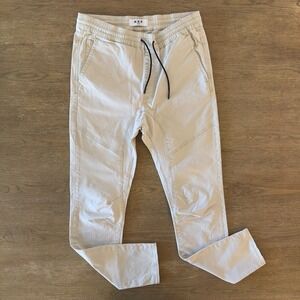 NXP Nena & Pasadena Radar Pants Mens Size 32-Beige-Tapered Pull on Cotton Jogger
